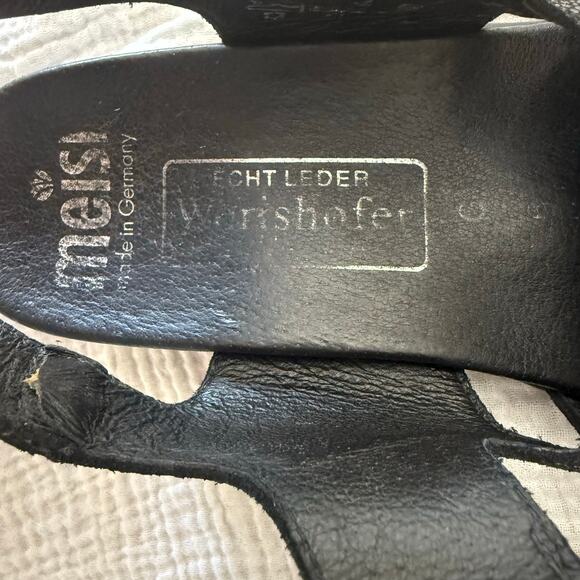 Meisi Women Sandals Size 6 Slides Black
Leather Comfort Adjustable Strap Germany - Picture 10 of 10